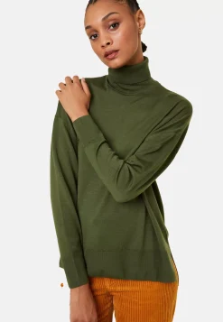 Maison Montagut Pulls>Pull Col Roule A Fentes En Laine Merinos - Amy
