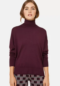 Maison Montagut Pulls>Pull Col Roule A Fentes En Laine Merinos - Amy