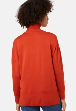 Maison Montagut Pulls>Pull Col Roule A Fentes En Laine Merinos - Amy