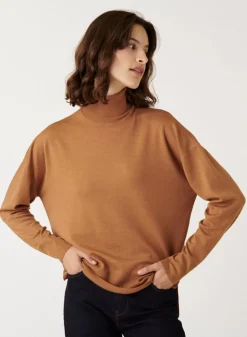 Maison Montagut Pulls>Pull Col Roule A Fentes En Laine Merinos - Amy
