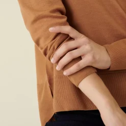 Maison Montagut Pulls>Pull Col Roule A Fentes En Laine Merinos - Amy