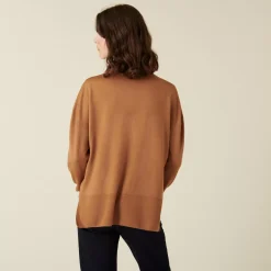 Maison Montagut Pulls>Pull Col Roule A Fentes En Laine Merinos - Amy