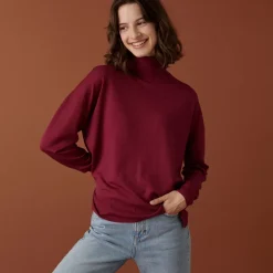 Maison Montagut Pulls>Pull Col Roule A Fentes En Laine Merinos - Amy