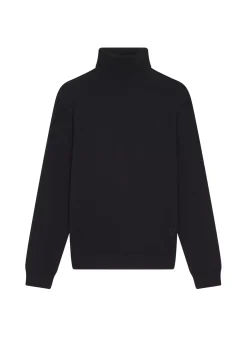 Maison Montagut Pulls>Pull Col Roule Avec Logo En Laine Merinos - Enzo
