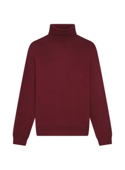 Maison Montagut Pulls>Pull Col Roule Avec Logo En Laine Merinos - Enzo