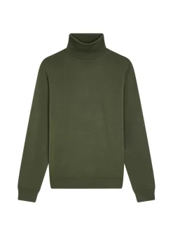Maison Montagut Pulls>Pull Col Roule Avec Logo En Laine Merinos - Enzo
