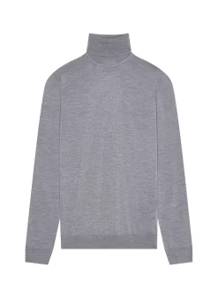 Maison Montagut Pulls>Pull Col Roule Avec Logo En Laine Merinos - Enzo