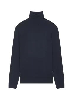 Maison Montagut Pulls>Pull Col Roule Avec Logo En Laine Merinos - Enzo