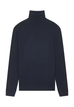 Maison Montagut Pulls>Pull Col Roule Avec Logo En Laine Merinos - Enzo