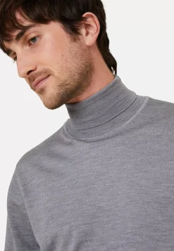 Maison Montagut Pulls>Pull Col Roule Avec Logo En Laine Merinos - Enzo