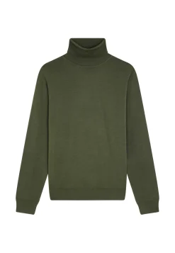 Maison Montagut Pulls>Pull Col Roule Avec Logo En Laine Merinos - Enzo