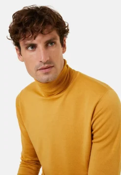 Maison Montagut Pulls>Pull Col Roule Avec Logo En Laine Merinos - Enzo