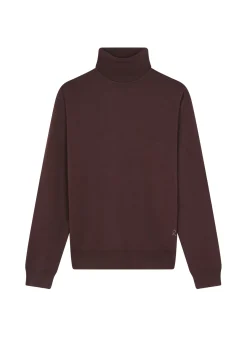 Maison Montagut Pulls>Pull Col Roule Avec Logo En Laine Merinos - Enzo