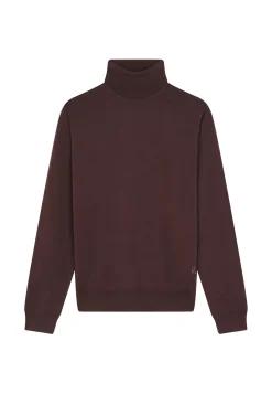Maison Montagut Pulls>Pull Col Roule Avec Logo En Laine Merinos - Enzo