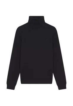 Maison Montagut Pulls>Pull Col Roule Avec Logo En Laine Merinos - Enzo
