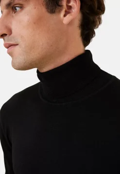 Maison Montagut Pulls>Pull Col Roule Avec Logo En Laine Merinos - Enzo