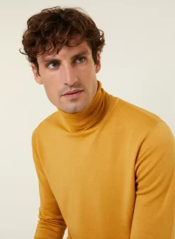 Maison Montagut Pulls>Pull Col Roule Avec Logo En Laine Merinos - Enzo