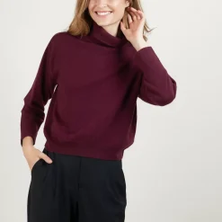 Maison Montagut Pulls>Pull Col Roule Emmanchures Marteau En Cachemire - Beverly