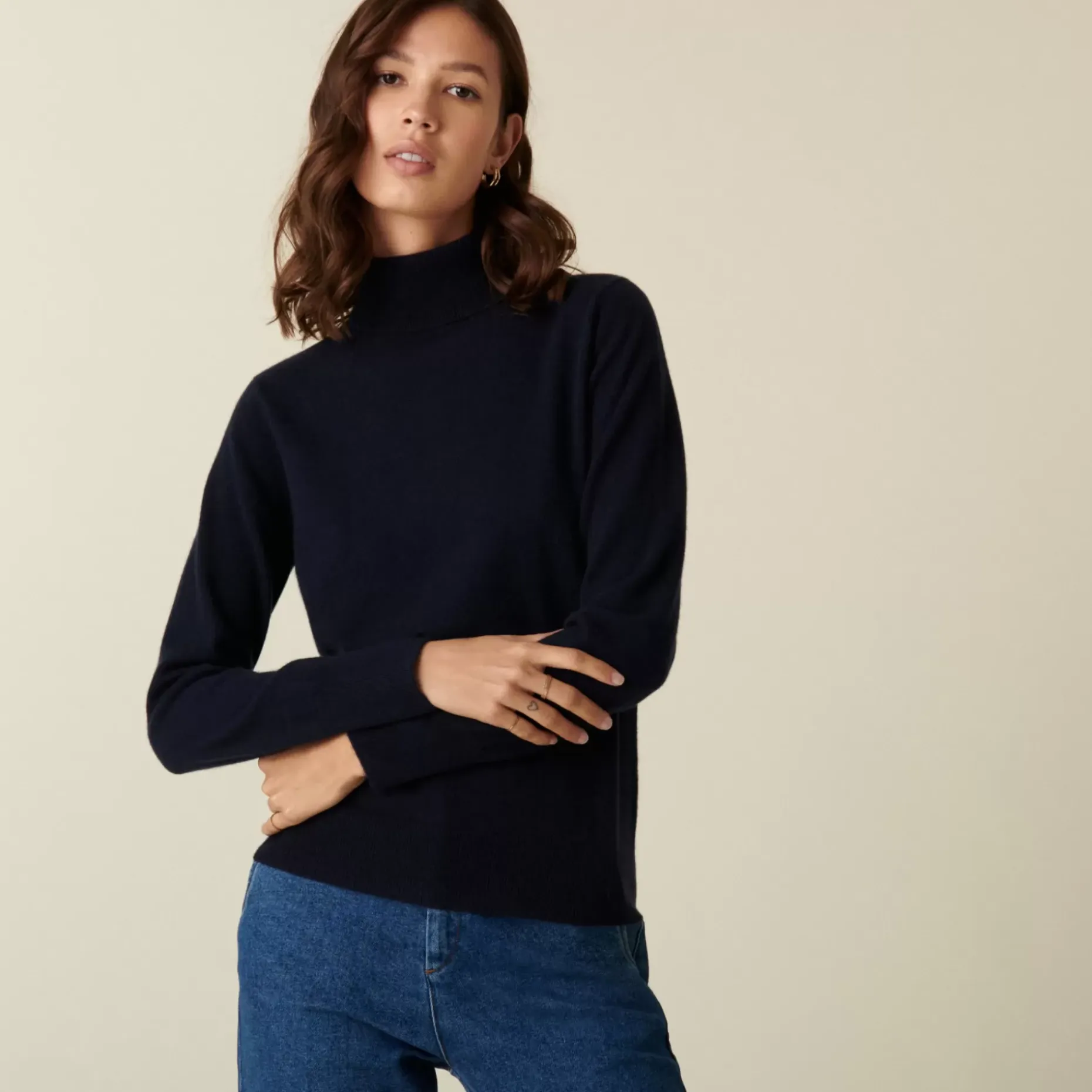 Maison Montagut Pulls>Pull Col Roule En Cachemire - Abesse
