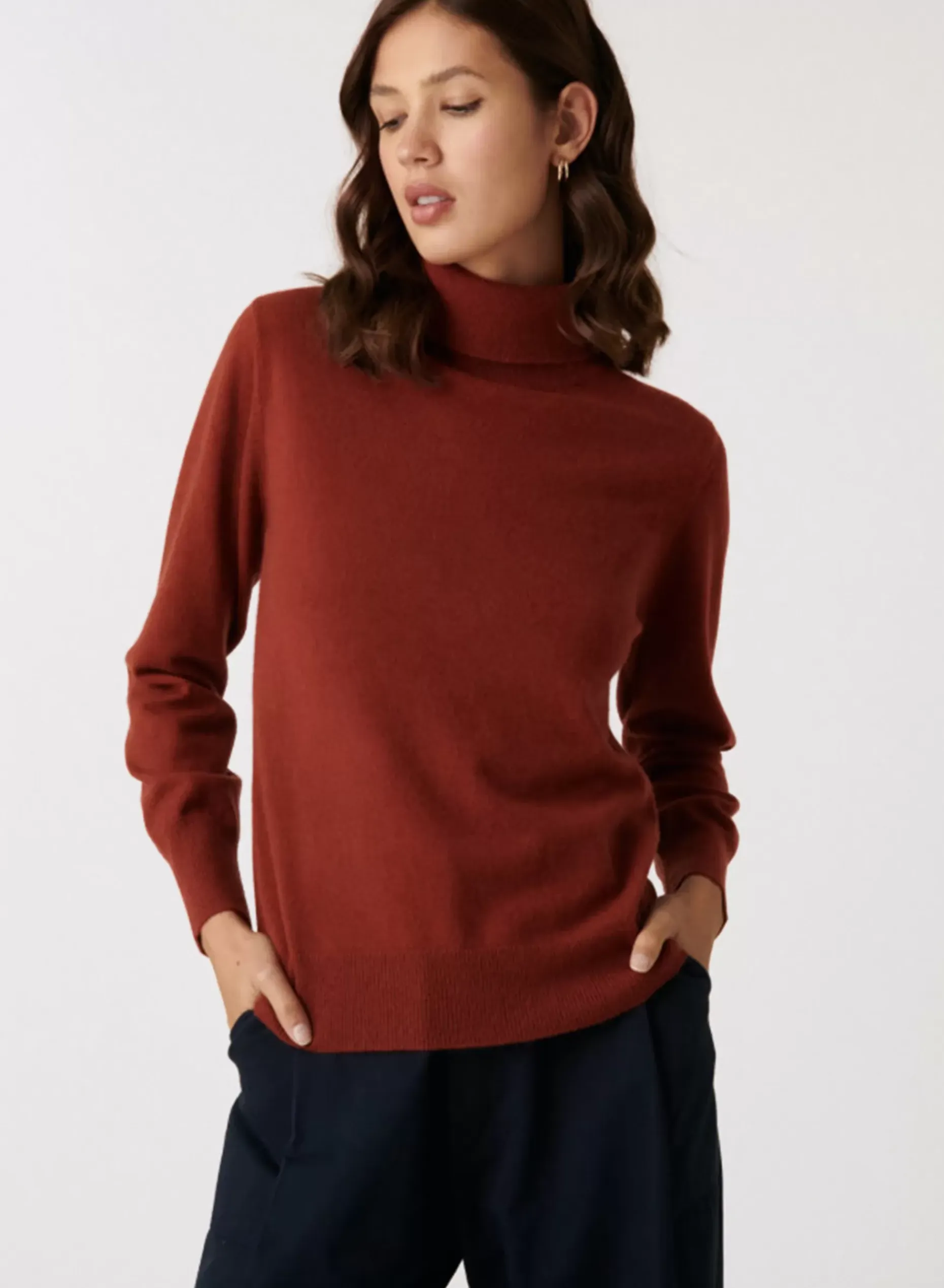 Maison Montagut Pulls>Pull Col Roule En Cachemire - Abesse