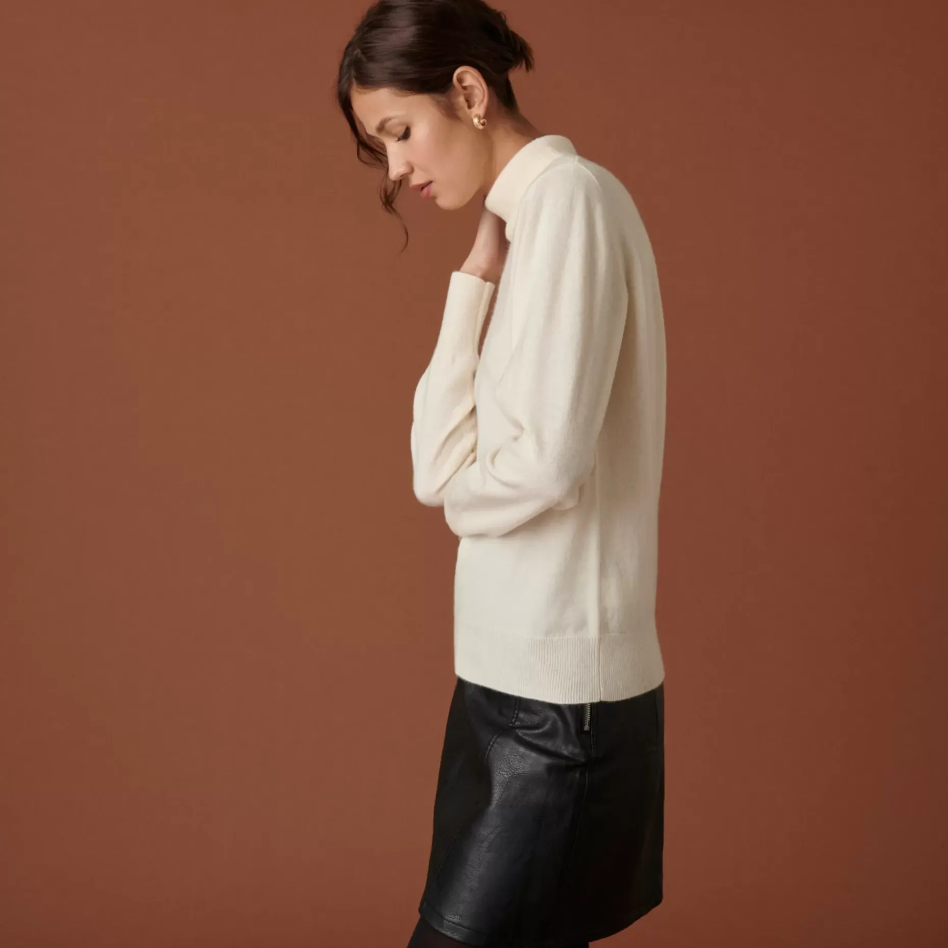 Maison Montagut Pulls>Pull Col Roule En Cachemire - Abesse