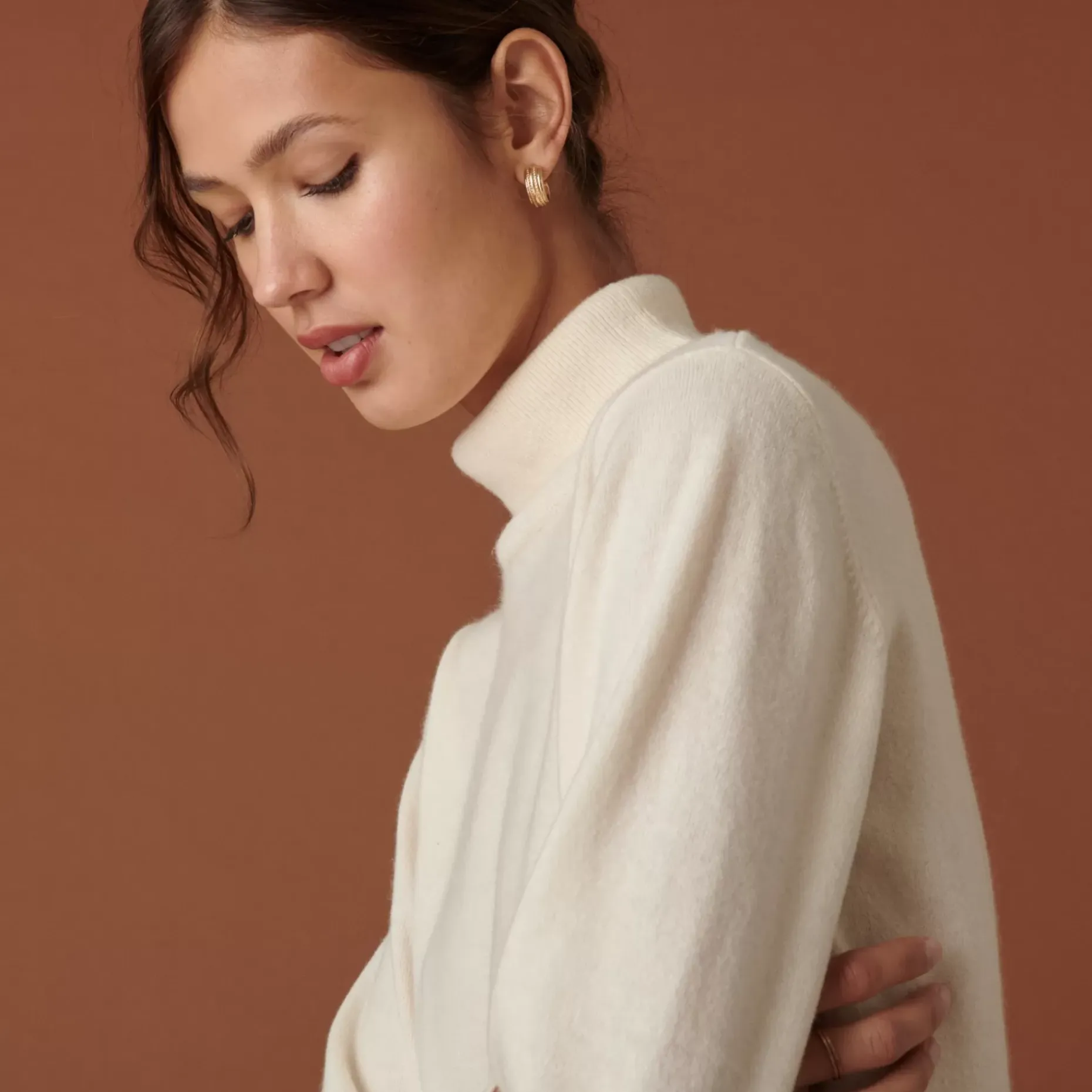 Maison Montagut Pulls>Pull Col Roule En Cachemire - Abesse