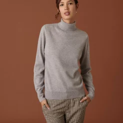 Maison Montagut Pulls>Pull Col Roule En Cachemire - Abesse