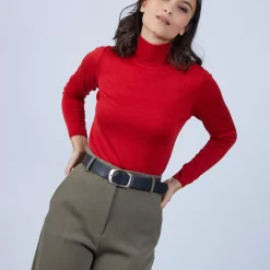 Maison Montagut Pulls>Pull Col Roule En Laine Et Soie - Bettie
