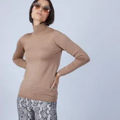 Maison Montagut Pulls>Pull Col Roule En Laine Et Soie - Bettie