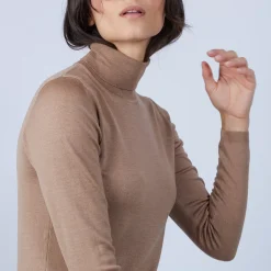 Maison Montagut Pulls>Pull Col Roule En Laine Et Soie - Bettie