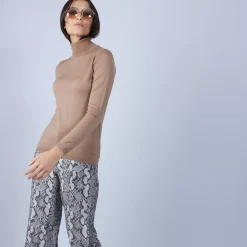 Maison Montagut Pulls>Pull Col Roule En Laine Et Soie - Bettie