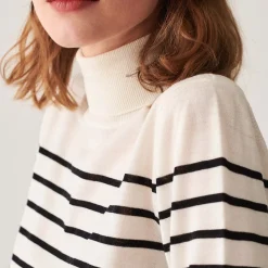 Maison Montagut Pulls>Pull Col Roule En Laine Merinos Finitions Bord Cotes - Colette
