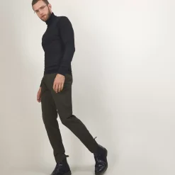Maison Montagut Pulls>Pull Col Roule En Laine Merinos - Berry