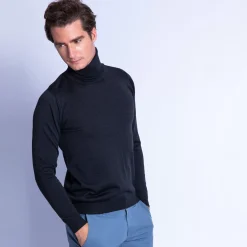 Maison Montagut Pulls>Pull Col Roule En Laine Merinos - Finlay