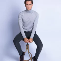 Maison Montagut Pulls>Pull Col Roule En Laine Merinos - Finlay