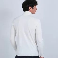 Maison Montagut Pulls>Pull Col Roule En Laine Merinos - Berry