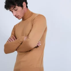 Maison Montagut Pulls>Pull Col Roule En Laine Merinos - Berry