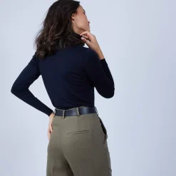 Maison Montagut Pulls>Pull Col Roule En Laine Merinos - Bea