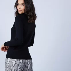 Maison Montagut Pulls>Pull Col Roule En Laine Merinos - Bea