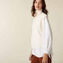 Maison Montagut Pulls>Pull Col Roule Sans Manches En Laine Merinos - Claudia