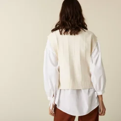Maison Montagut Pulls>Pull Col Roule Sans Manches En Laine Merinos - Claudia