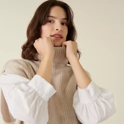 Maison Montagut Pulls>Pull Col Roule Sans Manches En Cachemire Melange - Dalya
