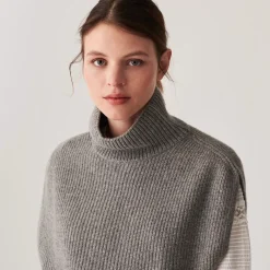 Maison Montagut Pulls>Pull Col Roule Sans Manches En Cachemire Melange - Dalya