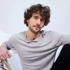Maison Montagut Pulls>Pull Col Tunisien En Bambou Cachemire - Honura