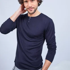 Maison Montagut Pulls>Pull Col Tunisien En Bambou Cachemire - Honura
