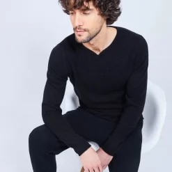 Maison Montagut Pulls>Pull Col Tunisien En Cachemire - Olivier