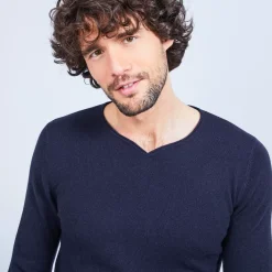 Maison Montagut Pulls>Pull Col Tunisien En Cachemire - Olivier