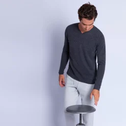Maison Montagut Pulls>Pull Col Tunisien En Cachemire - Olivier