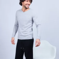 Maison Montagut Pulls>Pull Col Tunisien En Cachemire - Olivier
