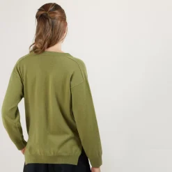 Maison Montagut Pulls>Pull Col V A Fentes En Cachemire - Barnabe
